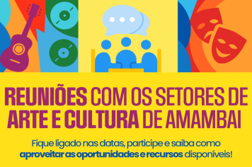Atenção, artistas de Amambai: Reuniões com setores de arte e cultura já tem datas marcadas