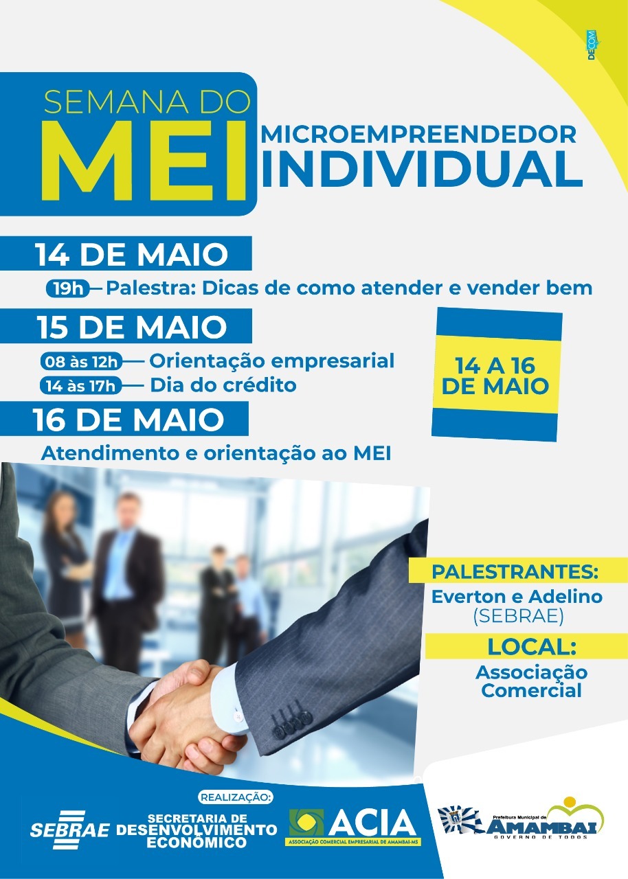 Semana do MEI conta com programação extensa em Amambai