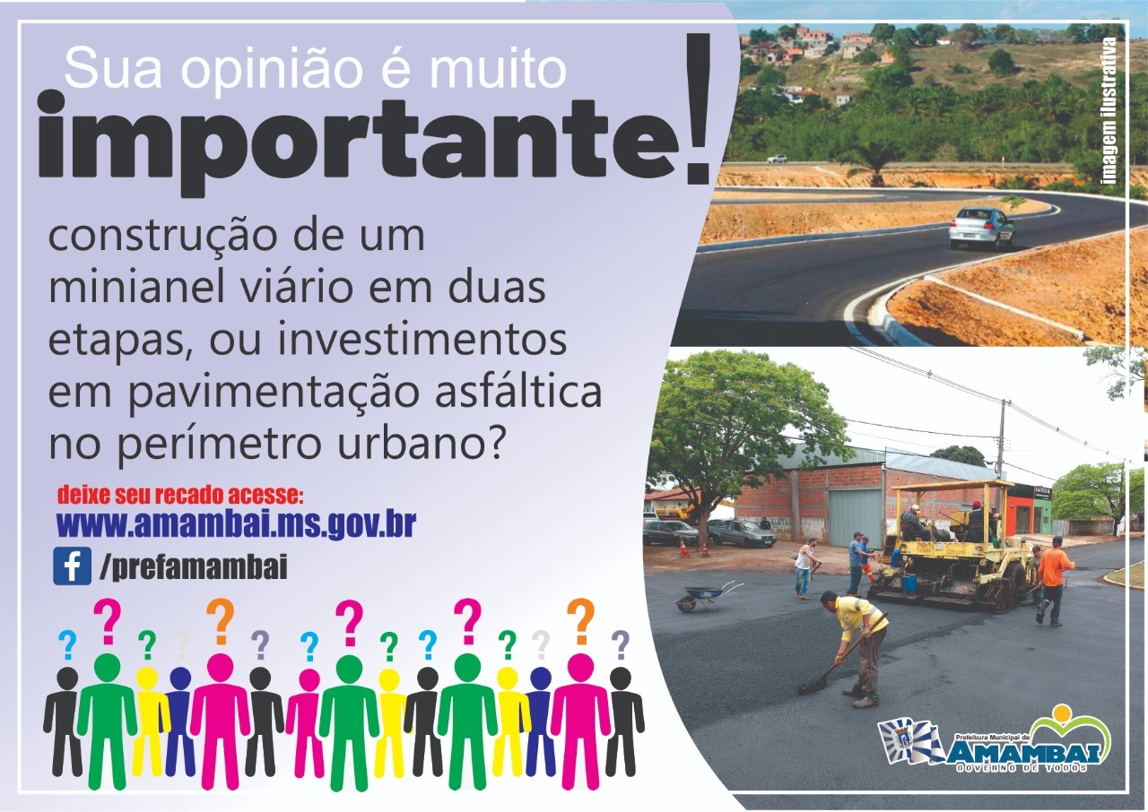 Prefeito Bandeira anuncia consulta pública sobre minianel