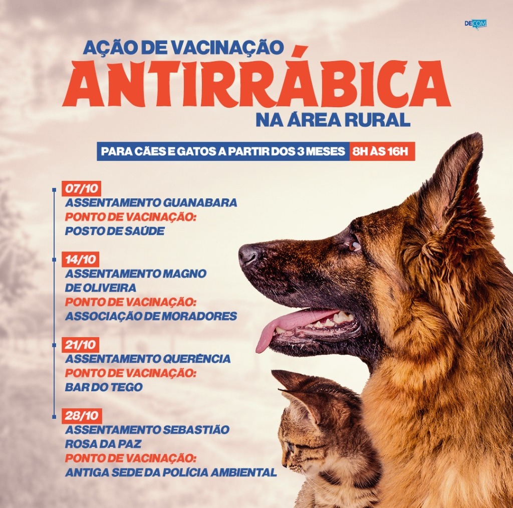 Secretaria de Saúde de Amambai realiza ação de Vacinação Antirrábica na área rural