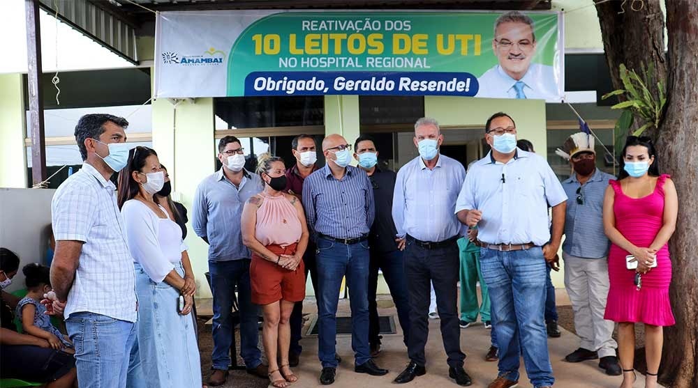 Geraldo Resende visita Amambai para reativar leitos de UTI e conhecer local das futuras instalações do CAPS