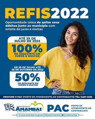 Contribuintes de Amambai já podem aderir ao REFIS com até 100% de anistia em juros e multas