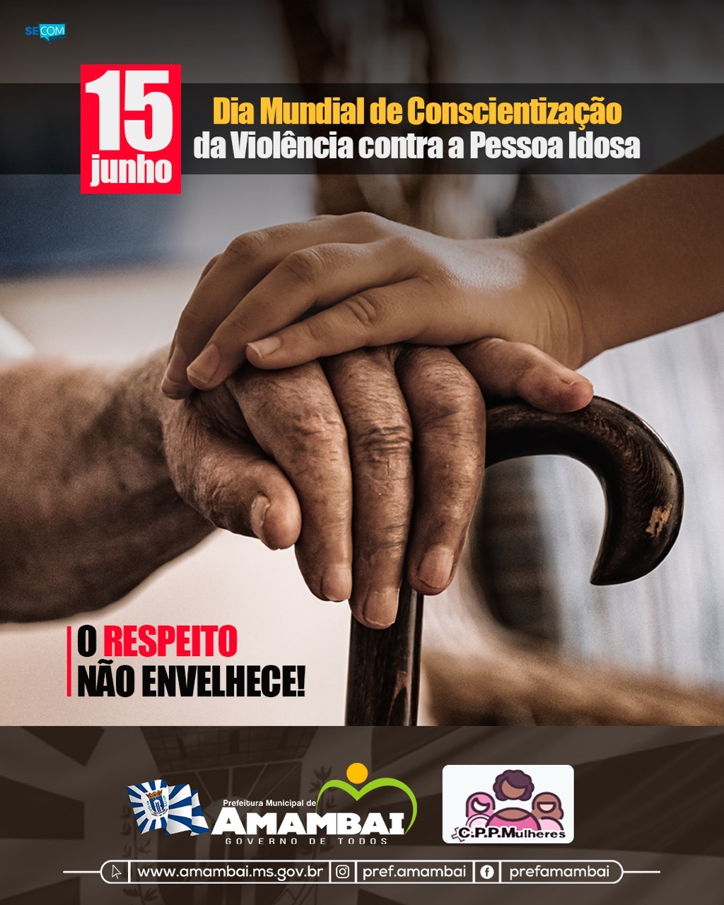Hoje é o Dia Mundial de Conscientização da Violência contra a Pessoa Idosa