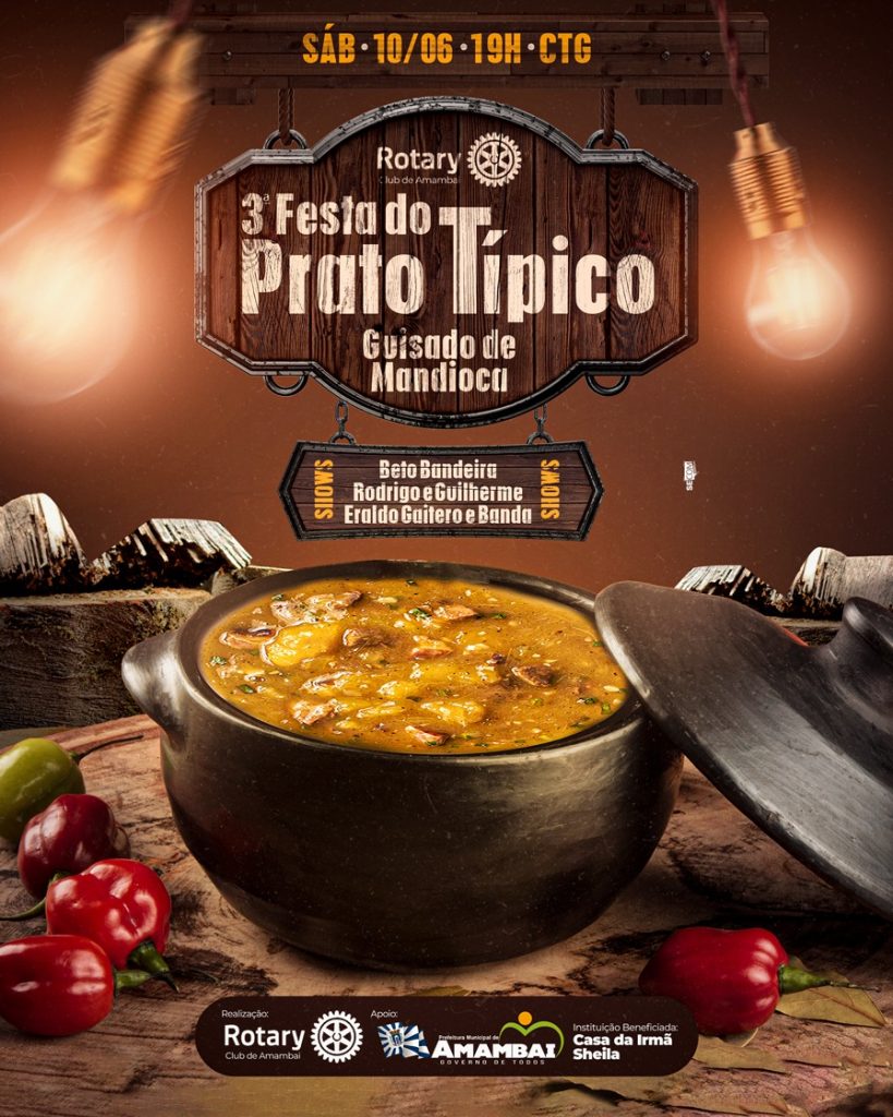 Música, Gastronomia e Solidariedade prometem marcar a 3ª Festa do Prato Típico em Amambai