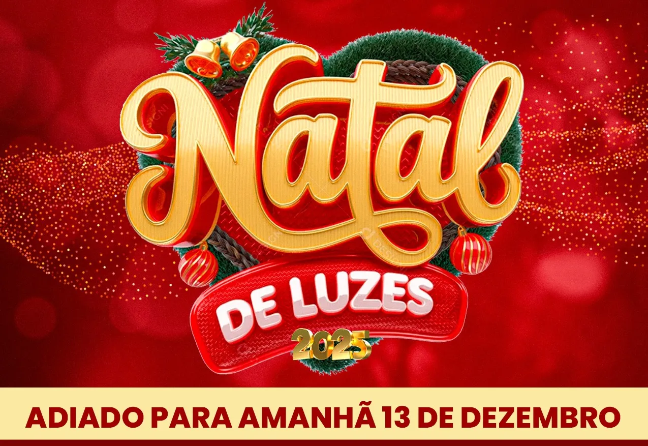 Programação do Natal de Luzes é adiada para sábado (13) devido às fortes chuvas em Amambai
