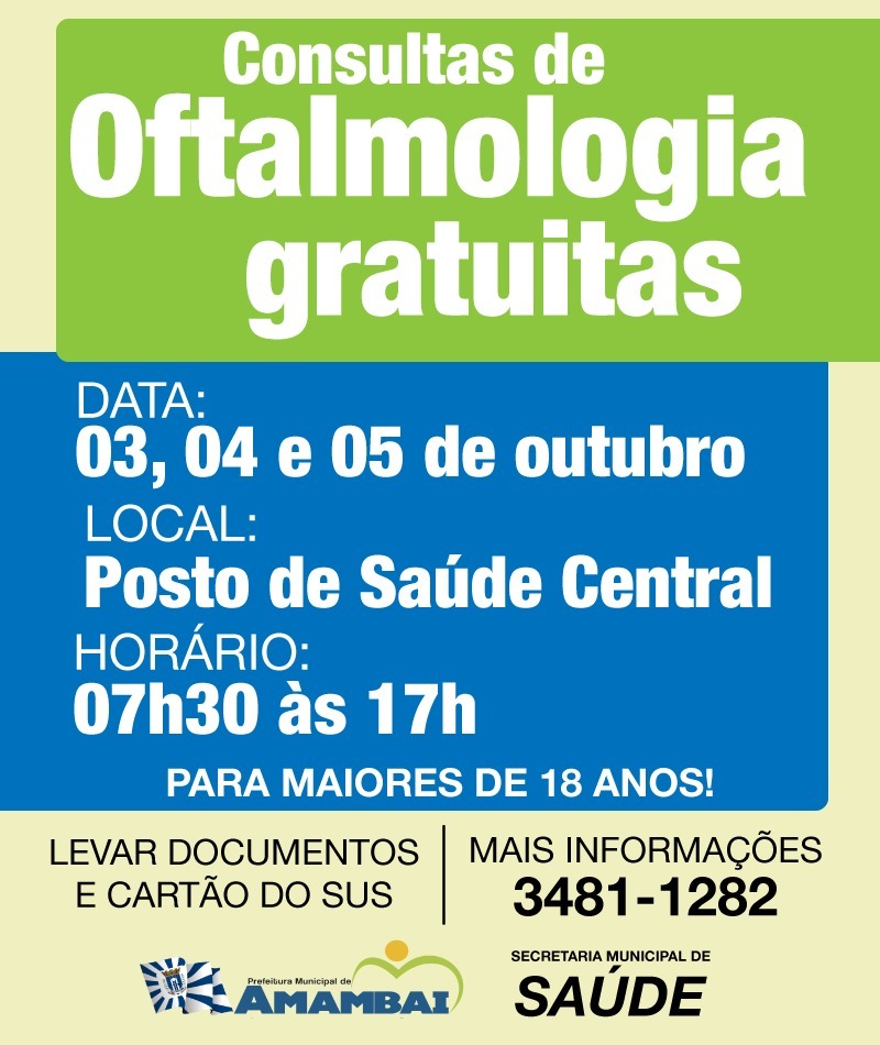 Consultas de Oftalmologia gratuitas