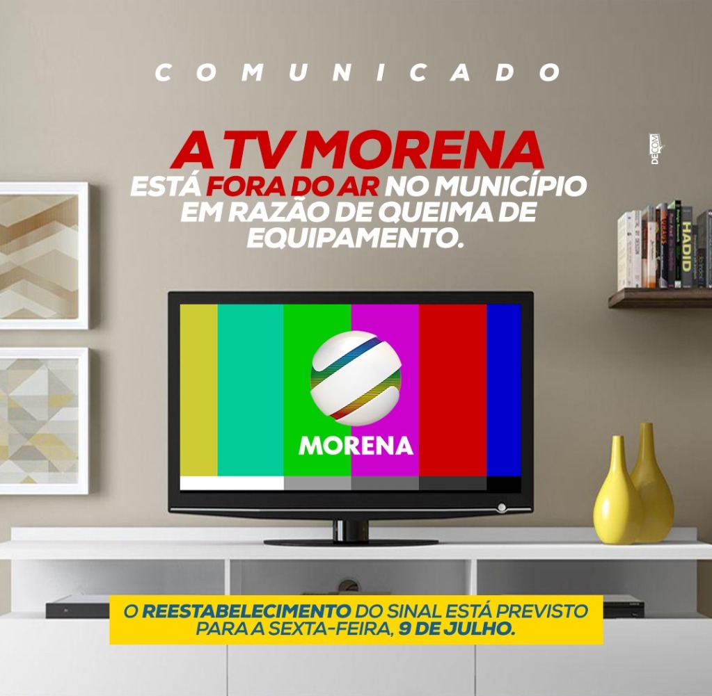 Prefeitura de Amambai comunica população sobre falha no sinal da TV Morena