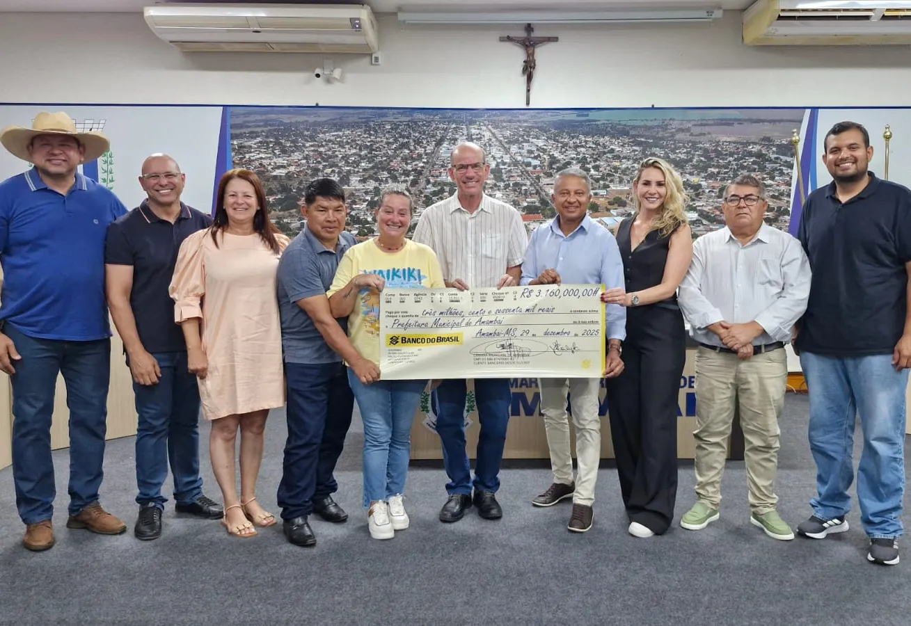 Câmara de Amambai devolve R$ 3,16 milhões à Prefeitura
