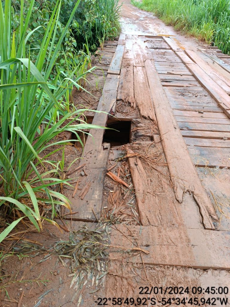 Prefeitura de Amambai informa que ponte do Guanabara passará por reformas, com interdição temporária