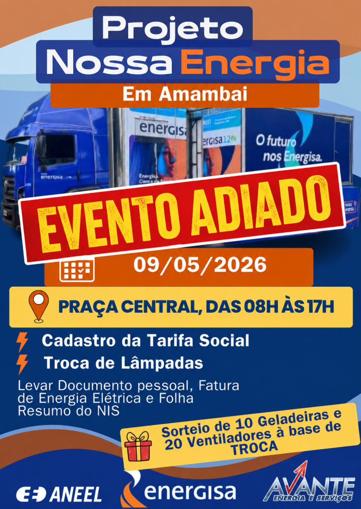 Projeto Nossa Energia é adiado em Amambai devido a previsão de mau tempo