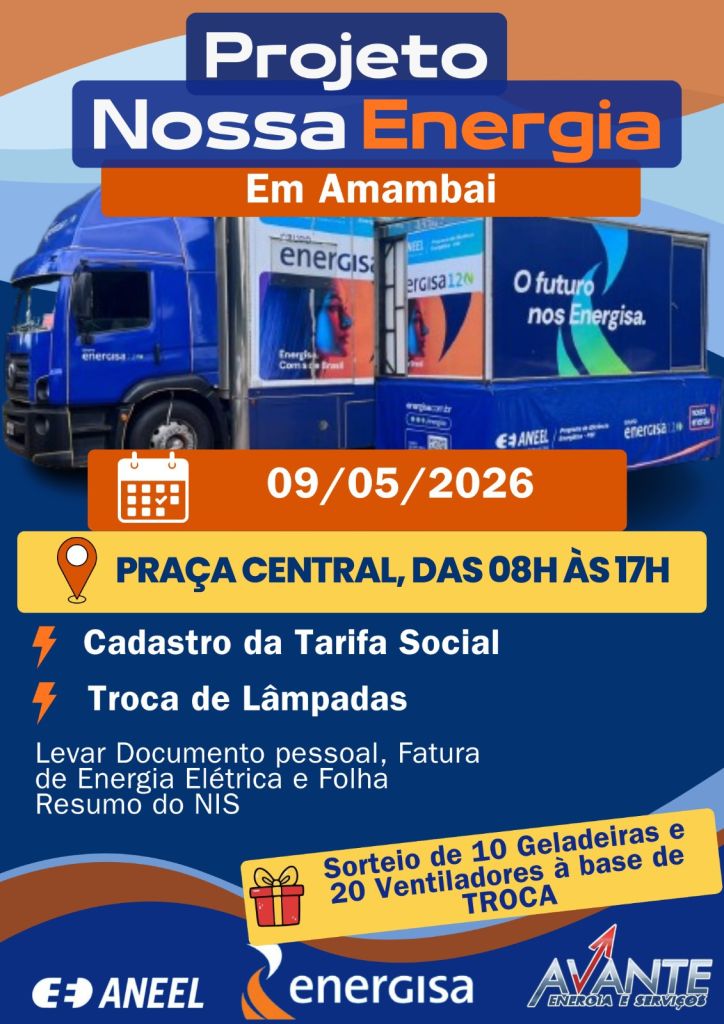 Projeto Nossa Energia oferece serviços gratuitos e sorteio de eletrodomésticos em Amambai